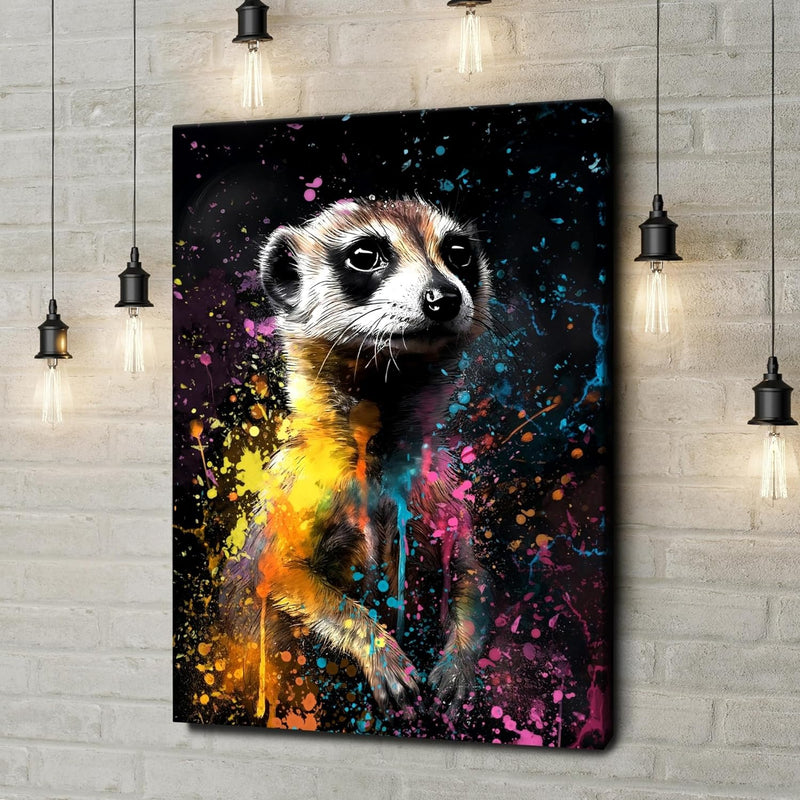 Artmazing | Erdmännchen Bild bunt | Poster & Kunstdrucke | Bild Erdmännchen | S-Art Bilder | Erdmänn