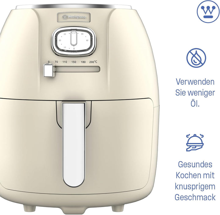 Westinghouse Retro Serie Airfryer, 4L, Heissluftfritteuse, 1500 W, Schnell & einfach, antihaftbeschi