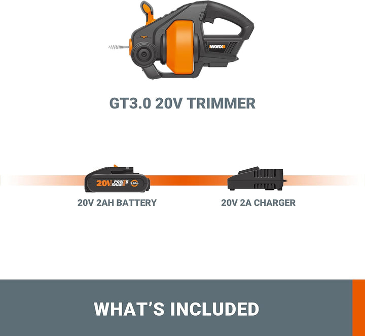 WORX Akku Abflussreiniger 18V(20V Max) PowerShare, 7,6 m Teleskopspirale, entstopft Rohre von 19-76
