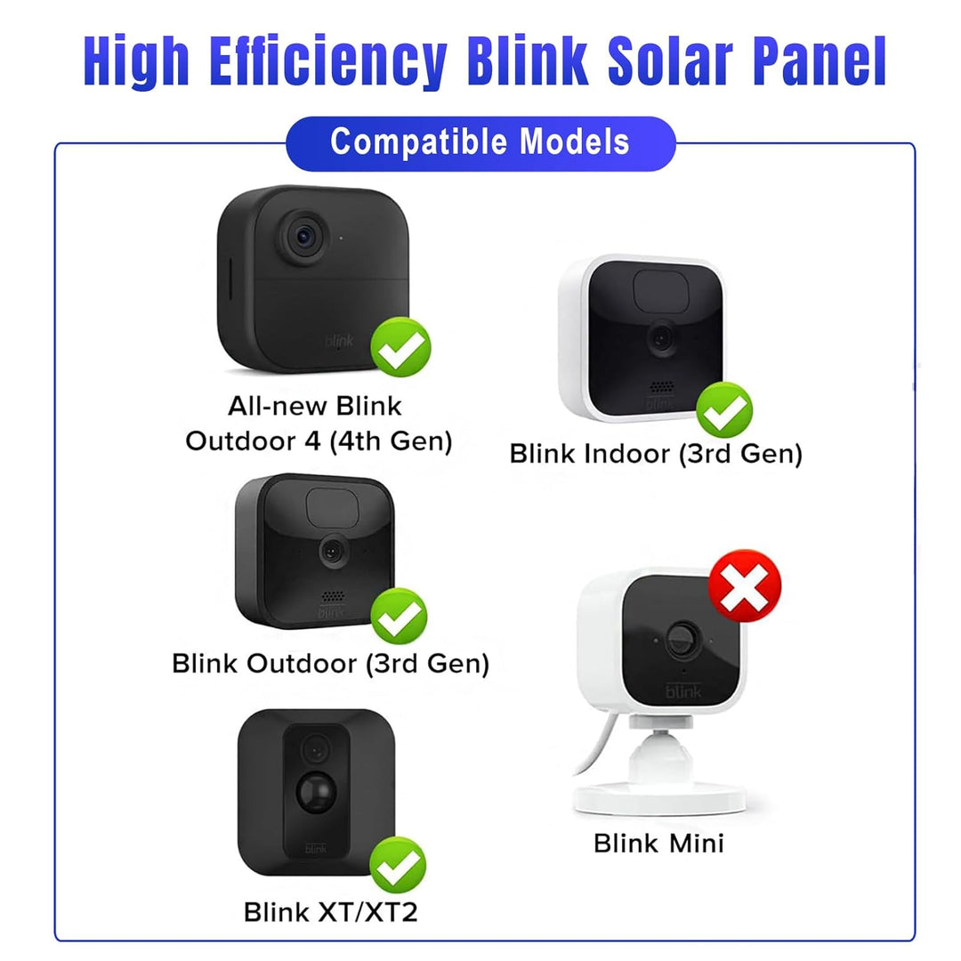 Solarpanel kompatibel mit Blink Outdoor Kamera,Blink Camera 4 (4. Generation)/3. Generation/XT/XT2,i