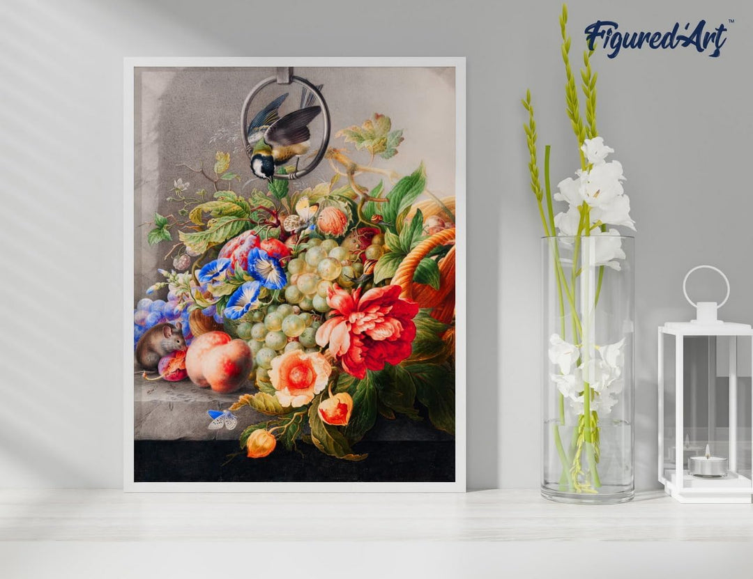 Figured'Art Malen Nach Zahlen Erwachsene Mit Rahmen Blumen und Obst - Herman Henstenburgh - Paint by