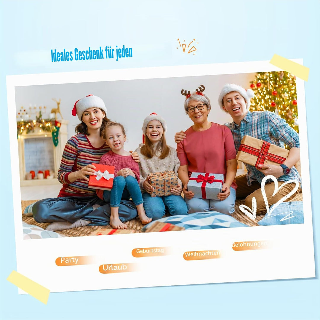 U&C Planet Beachball Set Paddle Ball Spiel Strandschlägerset aus Holz Schläger Spiel für Kinder&Fami