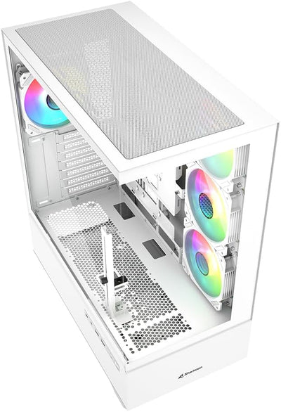 Sharkoon AK6 RGB PC Gehäuse, ATX, Weiss