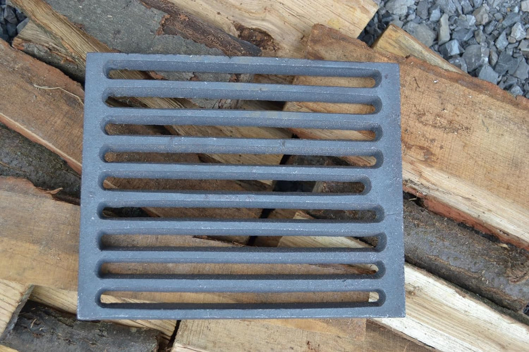 SEZAM 28 x 23 cm Gussrost Ofenrost Ascherost Gussrost verschiedene Durchmesser, Kaminrost passend Ka