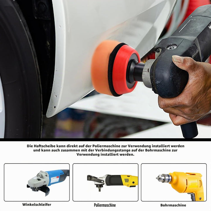 Polierschwämme Pads,Polierset Auto, Auto Polier Set 54 STK Polieraufsatz Akkuschrauber Set,für Polie