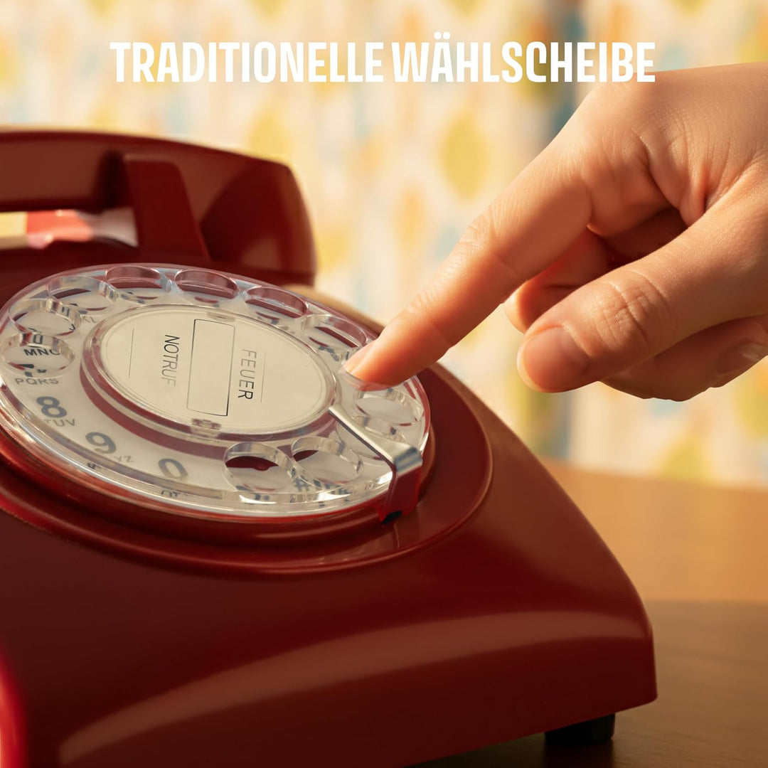 Retro Telefon mit Wählscheibe und Metallklingel vom Dresdener Entwicklungshaus Opis Technology – Das