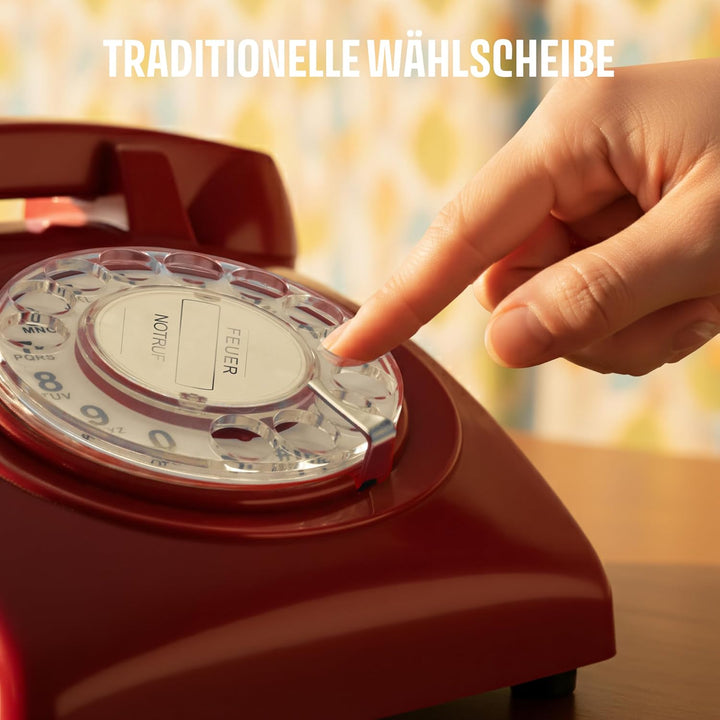 Retro Telefon mit Wählscheibe und Metallklingel vom Dresdener Entwicklungshaus Opis Technology – Das