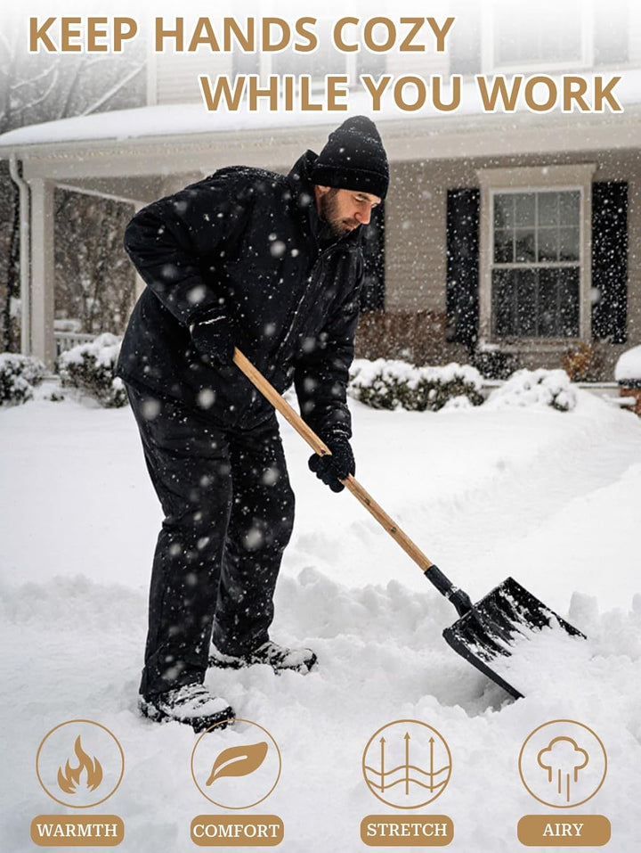 Winterhandschuhe für Damen Herren Touchscreen Thermohandschuhe mit Warme Fleecefutter für Kaltes Wet