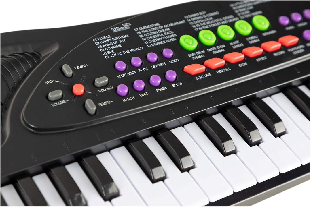 McGrey KK-3808 32 Tasten Spielzeug Keyboard - Kinder Keyboard mit Mikrofon zum Mitsingen und 8 Begle