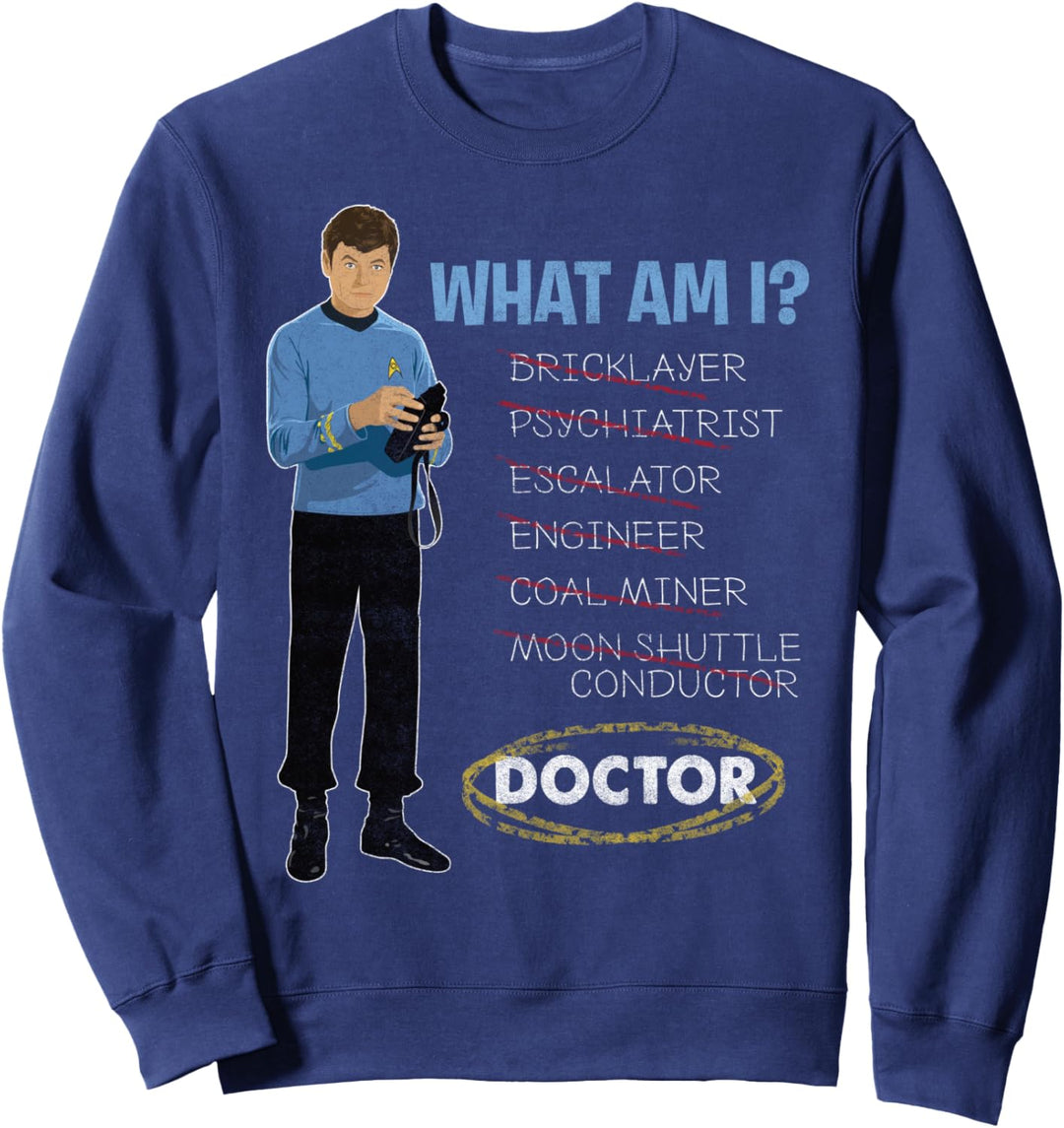 Star Trek The Original Series What Am I Text Poster Sweatshirt