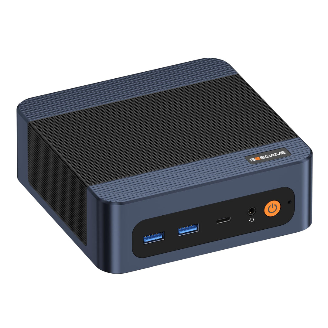BOSGAME E6 Mini PC, Intel Core 3 304, 12GB LPDDR5X RAM 512GB NVMe SSD | Windows 11 Pro, 8K Dreifach-