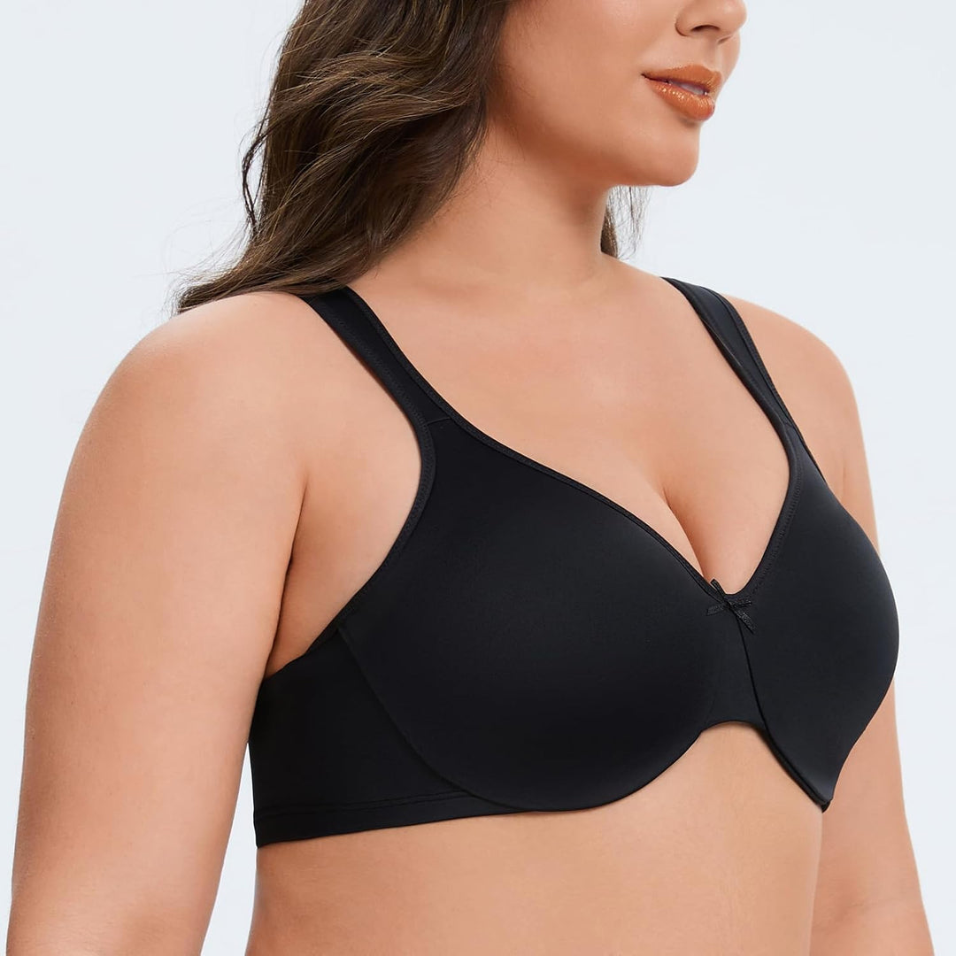 MELENECA Damen-Minimizer-BH in Übergrösse, vollständig bedeckend, nahtlos, Nicht gepolstert 70E Schw