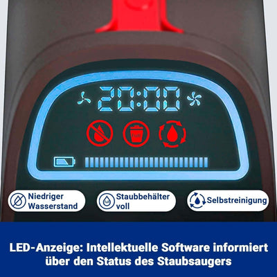 Bodenwischer elektrisch | kabelloser Waschsauger Staubsauger mit Wischfunktion | Dual-Tank-Design Sa