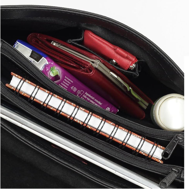 Ledershop24 Leder Damen Umhängetasche Schultertasche Festivaltasche Handtasche Tasche 28 cm vers. Fa