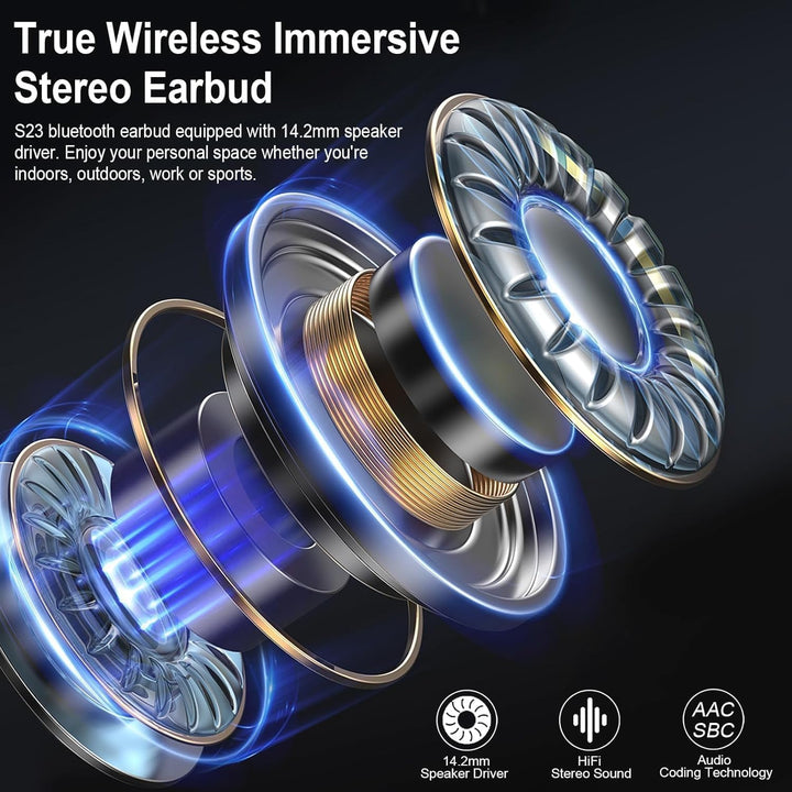 Drsaec Bluetooth Kopfhörer, 6D Tiefer Bass In Ear Kopfhörer Kabellos Bluetooth 2026 Neu 40Std Kabell