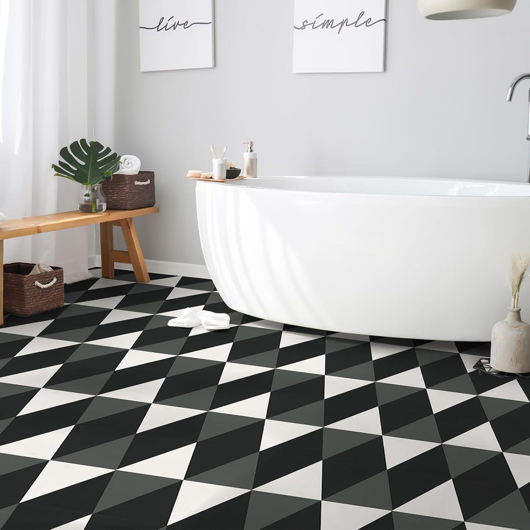 NUFLR PVC Bodenbelag Selbstklebend, Vinylboden Selbstklebend, Wasserfest Rutschfest Selbstklebende B