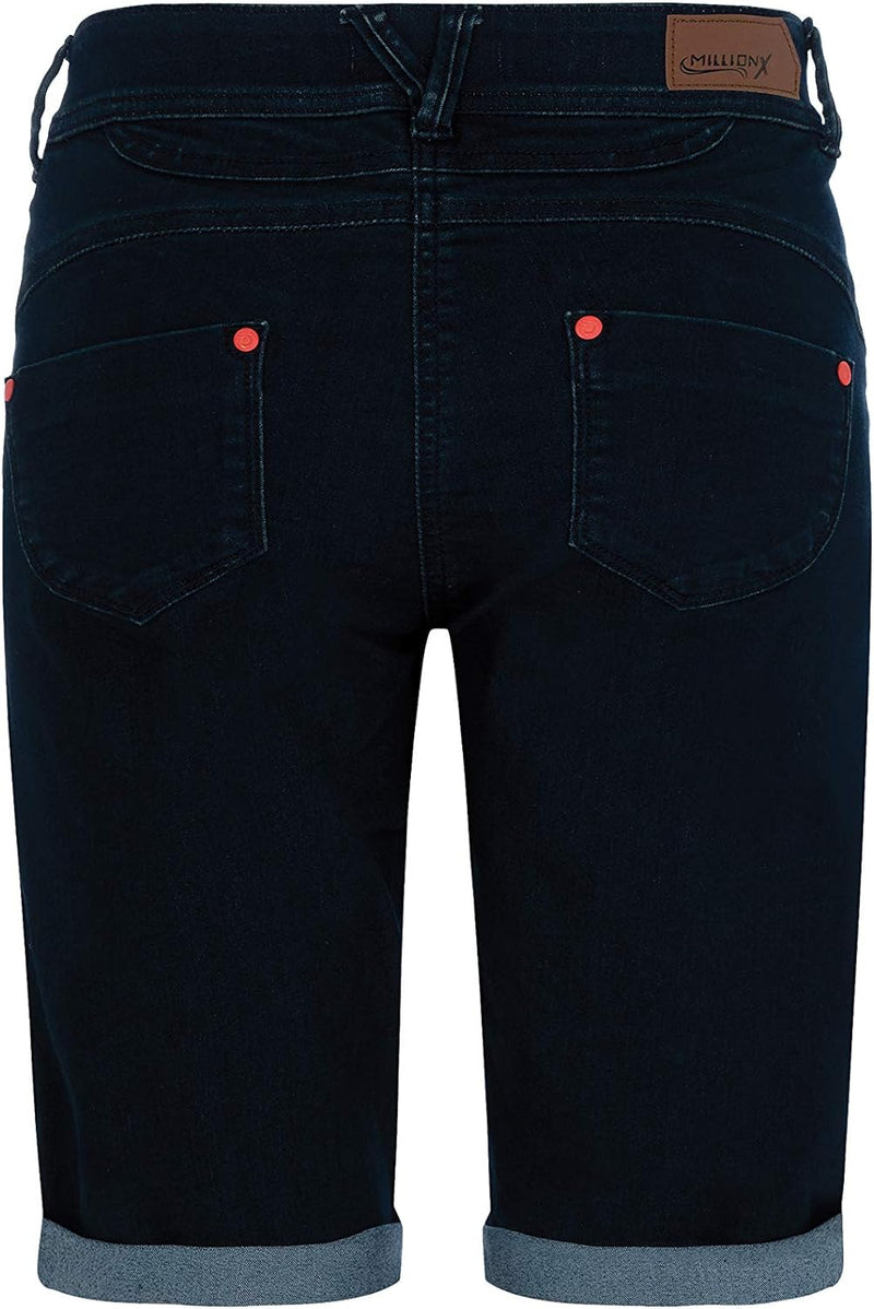 Million X - Damen Jeans -Bermuda - Dark Blue (36)