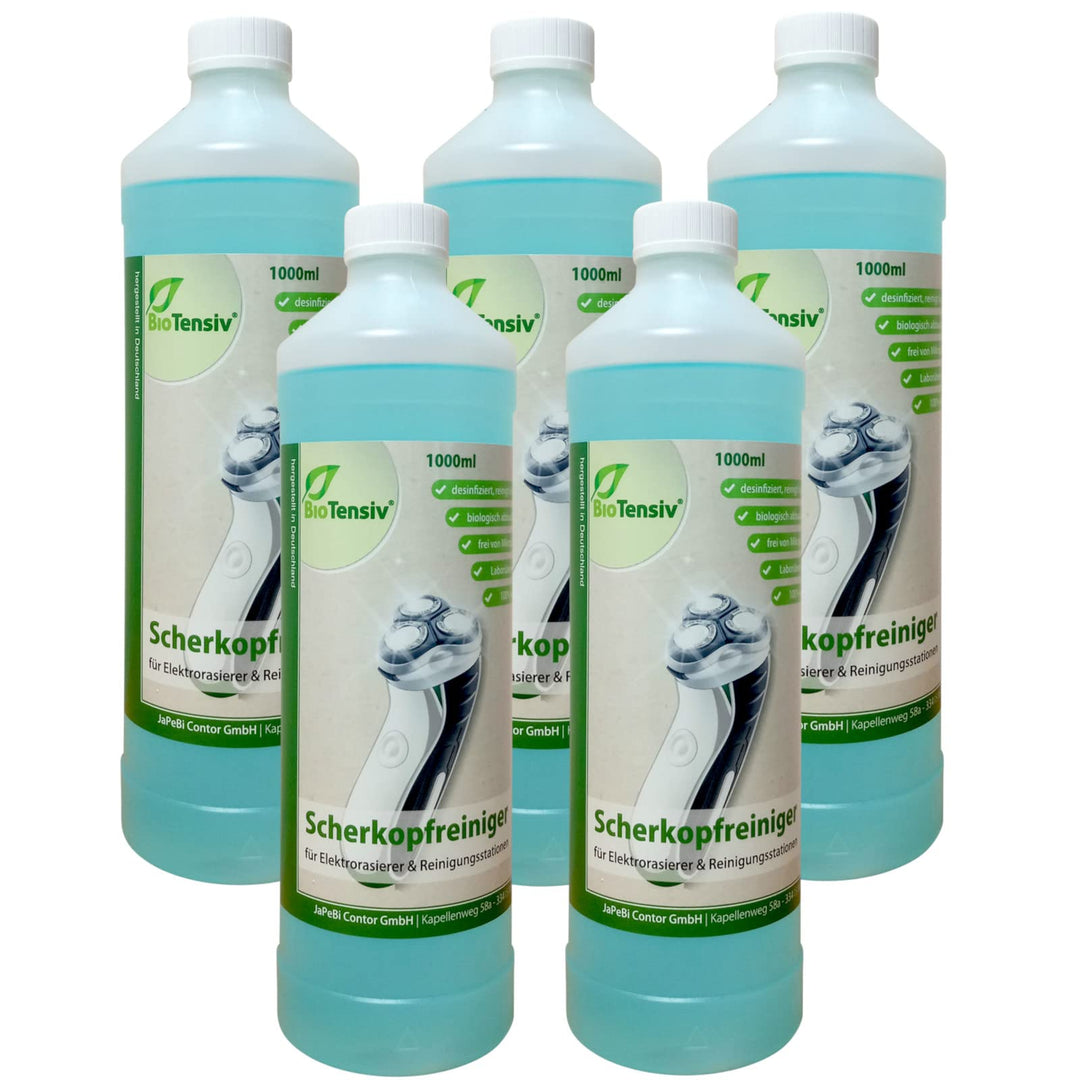BioTensiv 5L Scherkopfreiniger Nachfüllflüssigkeit für Braun Reinigungs-Kartuschen CCR Series 3 5 7