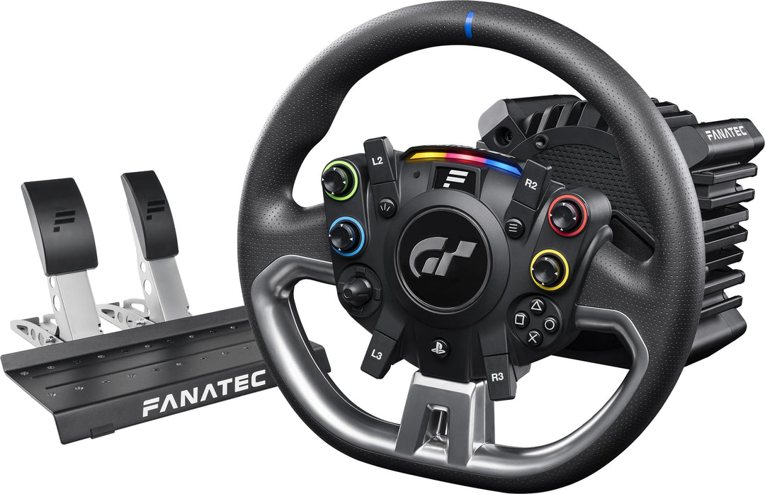 FANATEC Offiziell Lizenziertes Gran Turismo DD Pro PlayStation Sim Racing Lenkrad, Basis und Pedale