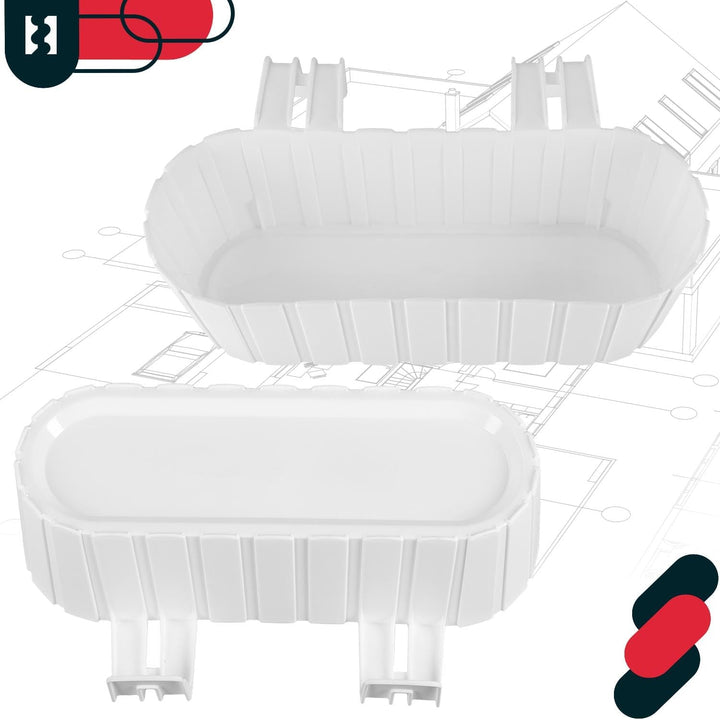 KOTARBAU® 6er Set Blumenkasten für Balkon - 40 x 15 x 15 cm - Blumenkasten für Balkongeländer - Balk