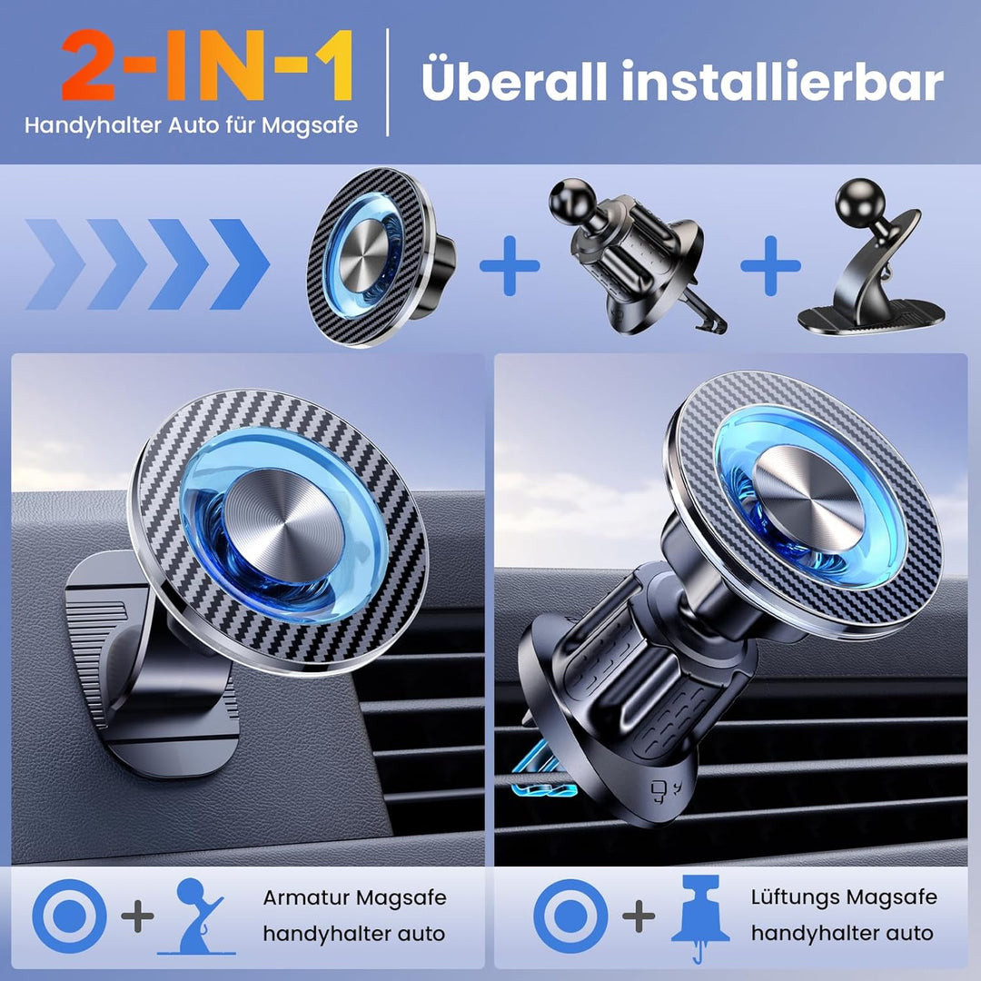 Handyhalterung Auto Magnet für Magsafe Autohalterung【2026 Upgrade 22x N55 Magnet】 Handy Halterung Au