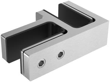 Glasverbinder Glashalter Glas Edelstahl Ecke Verbinder 90 Grad V4A Glas 16,76-21,52 mm Geländer Glas