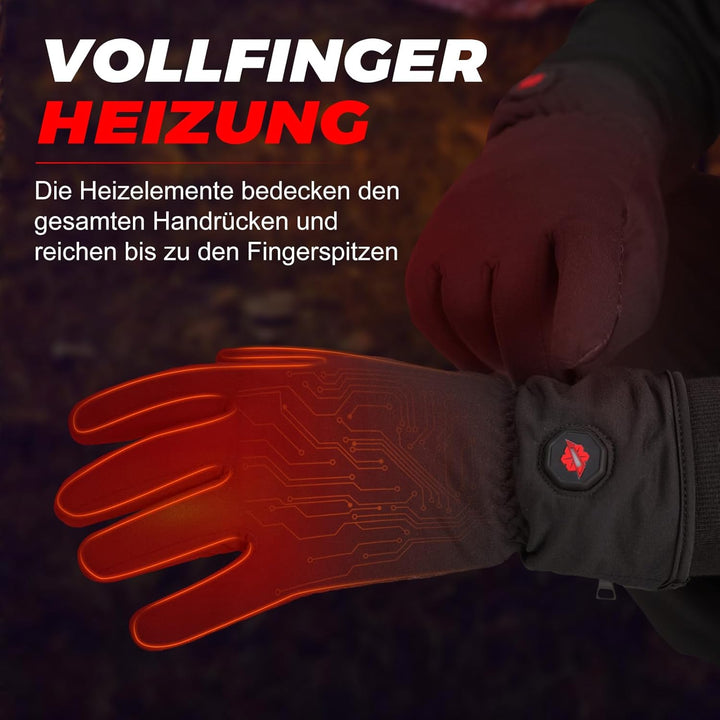 Dr.warm Winter Beheizbare Handschuhe Wiederaufladbar, Beheizte Handschuhe Touchscreen mit 3 Heizstuf