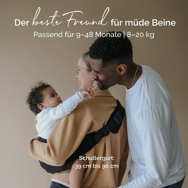 Boba Buddy Hüfttrage Baby bis Kleinkind -100% Baumwoll Babytrage Seitlich, Kindertrage mit verstellb