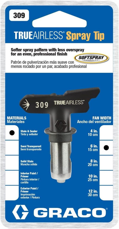 Graco TRA309 TrueAirless 309 Spritzdüse – für Magnum A20, A30, A45, A60, A80, A100, ProS19, ProS21