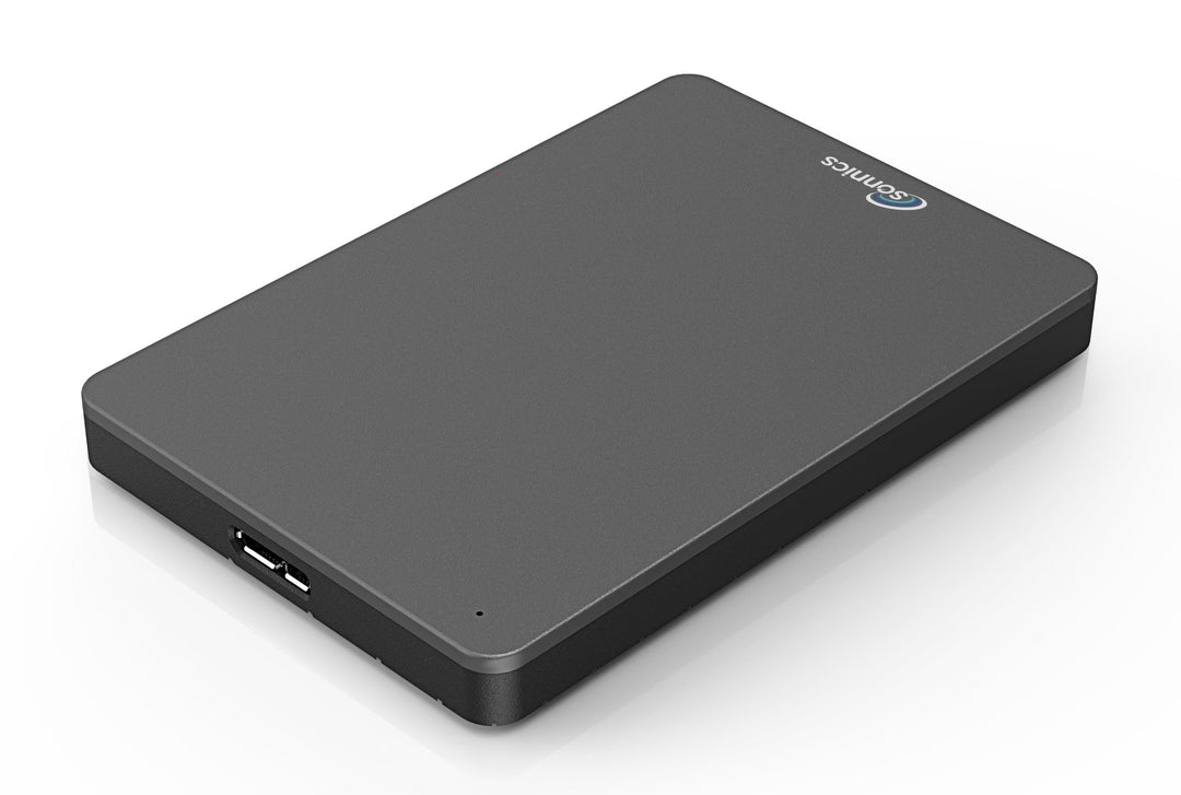 Sonnics 500GB Dunkelgrau Externe tragbare Festplatte USB 3.0 super schnelle Übertragungsgeschwindigk