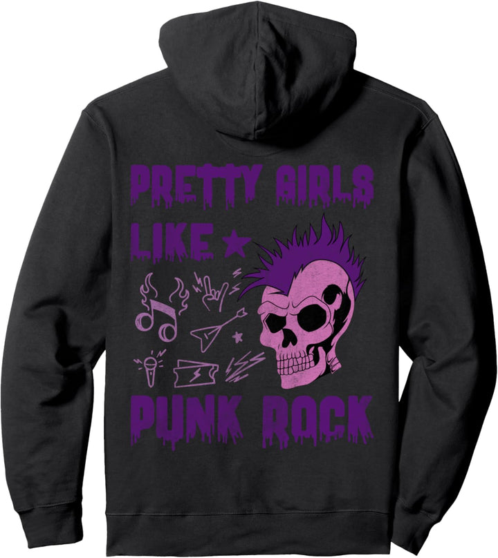 Hübsche Mädchen mögen Punkrock Punk Girl Pullover Hoodie