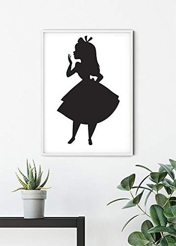 Disney Wandbild von Komar | Alice Silhouette | Kinderzimmer, Babyzimmer, Dekoration, Kunstdruck | Gr
