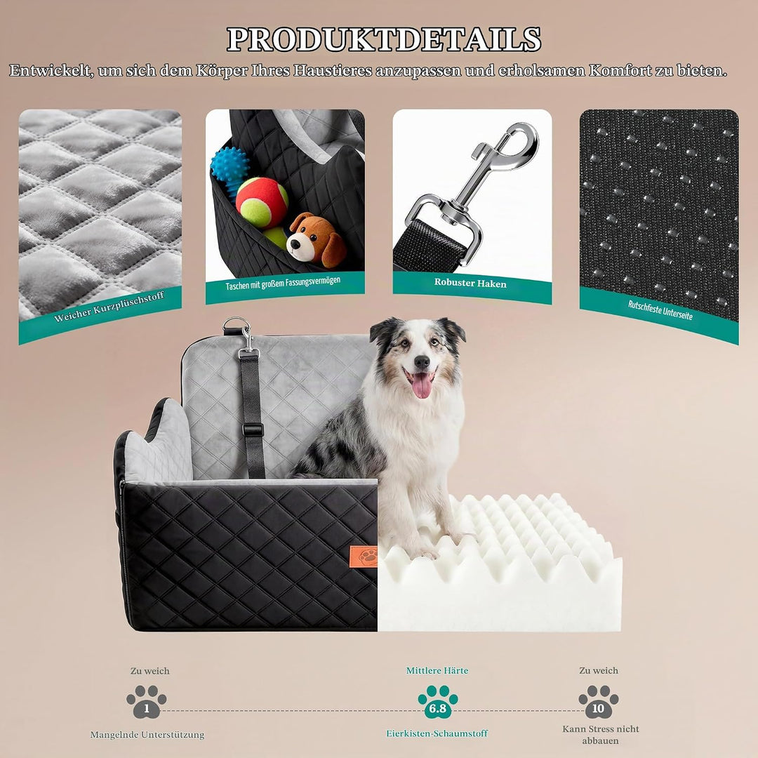 YITAHOME Hundesitz für grosse und mittelgrosse Hunde,Reisebettb Haustiere mit Memory Schaumstoff unt