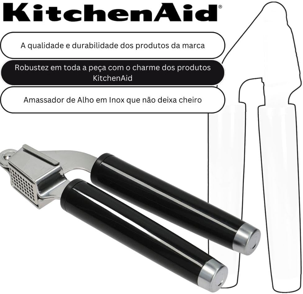 KitchenAid KCG132OHOBE Garlic Press, Stainless Steel