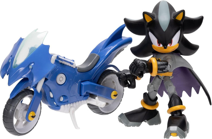 DC x Sonic Shadow als Batman & Batcycle Actionfiguren-Set, offiziell lizenziert von Jakks Pacific, 1