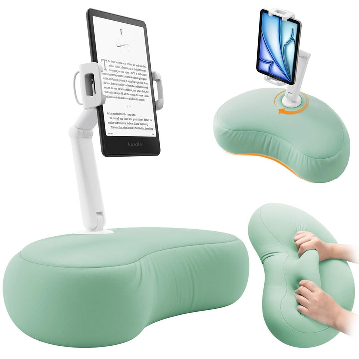 Tablet Kissen Halter, 360° Verstellbarer ipad Halterung Bett mit flexiblem doppelachsigem Arm, Table