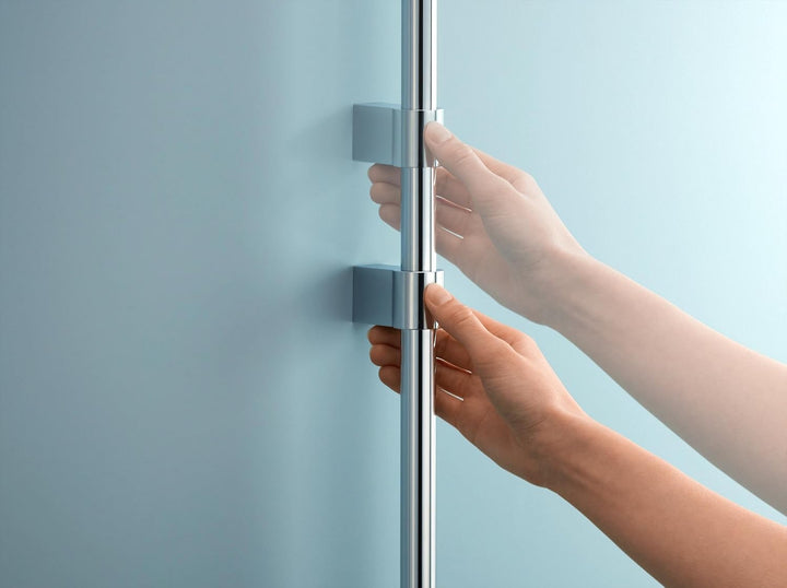 GROHE Vitalio, Duschstange 90cm ohne Bohren (oberes Befestigungselement verstellbar, mit Gleiter & G