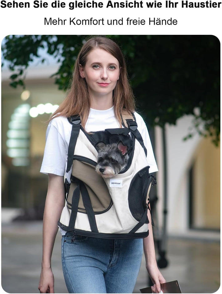 Hundetragerucksack，Hund Tragetasche für Kleine Mittelgrosse Hunde und Katzen，Hunderucksack bis 8.5kg