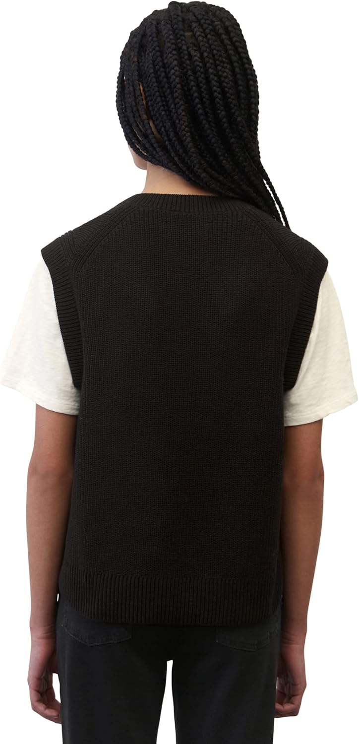 Marc OߴPolo Denim Damen Pullunder aus Bio-Baumwolle ärmellos, XXS Schwarz