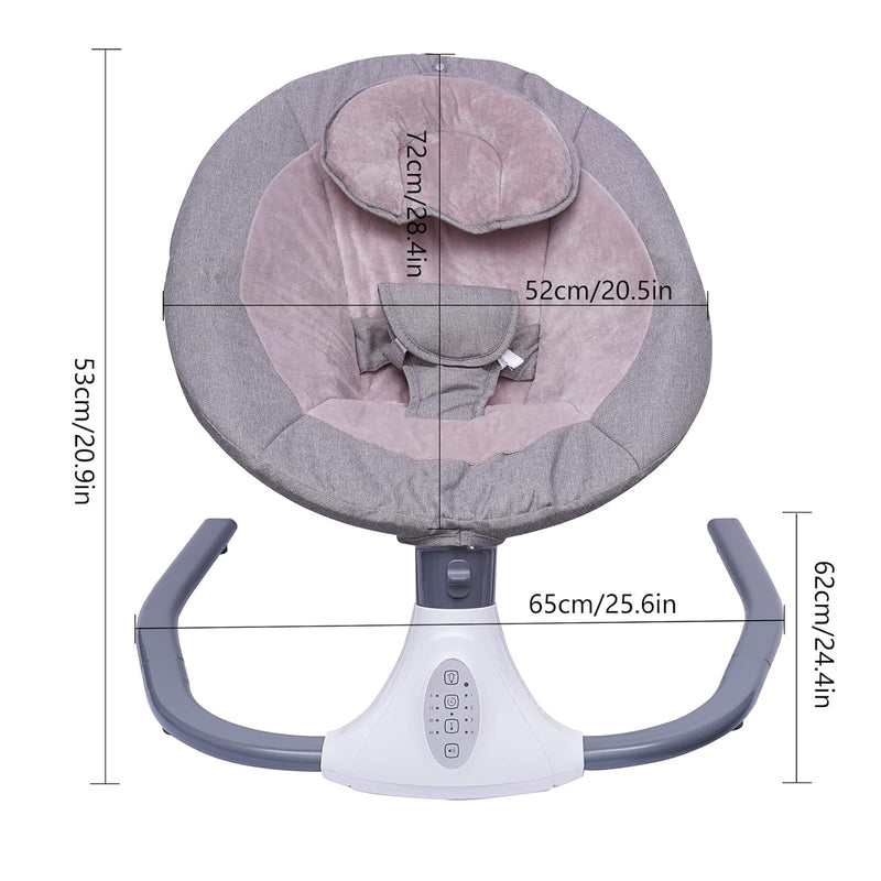 Elektrische Babywippe, Baby Bouncer, Schaukelwippe, Babyschaukel- Schaukel Baby Indoor,Timing-Funkti