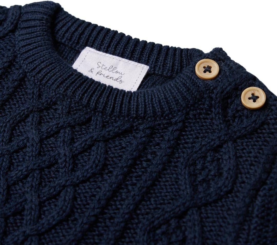 Stellou & friends Strickpullover für Jungen und Mädchen I Hochwertige Baby-Kleidung aus 100% Baumwol