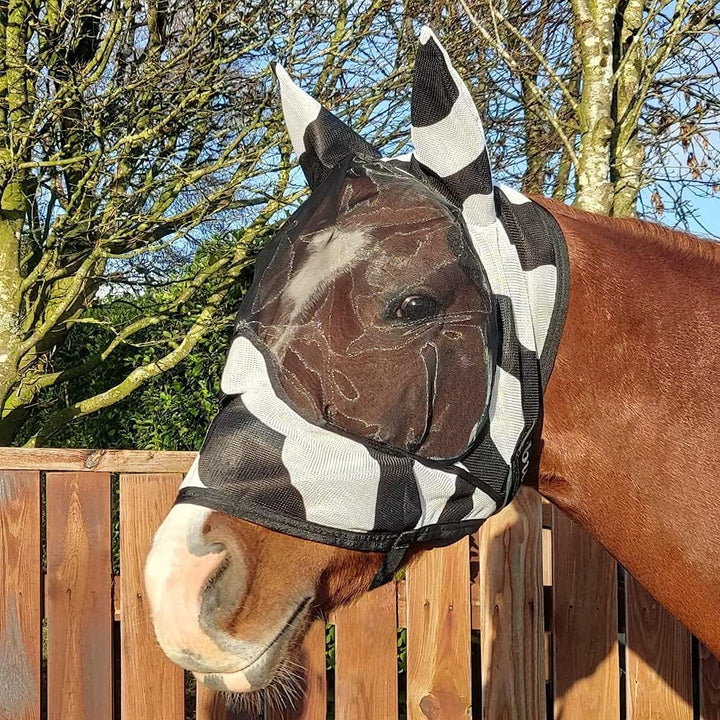 Bucas Buzz-Off Zebra Mask & Ears - Zebra, S