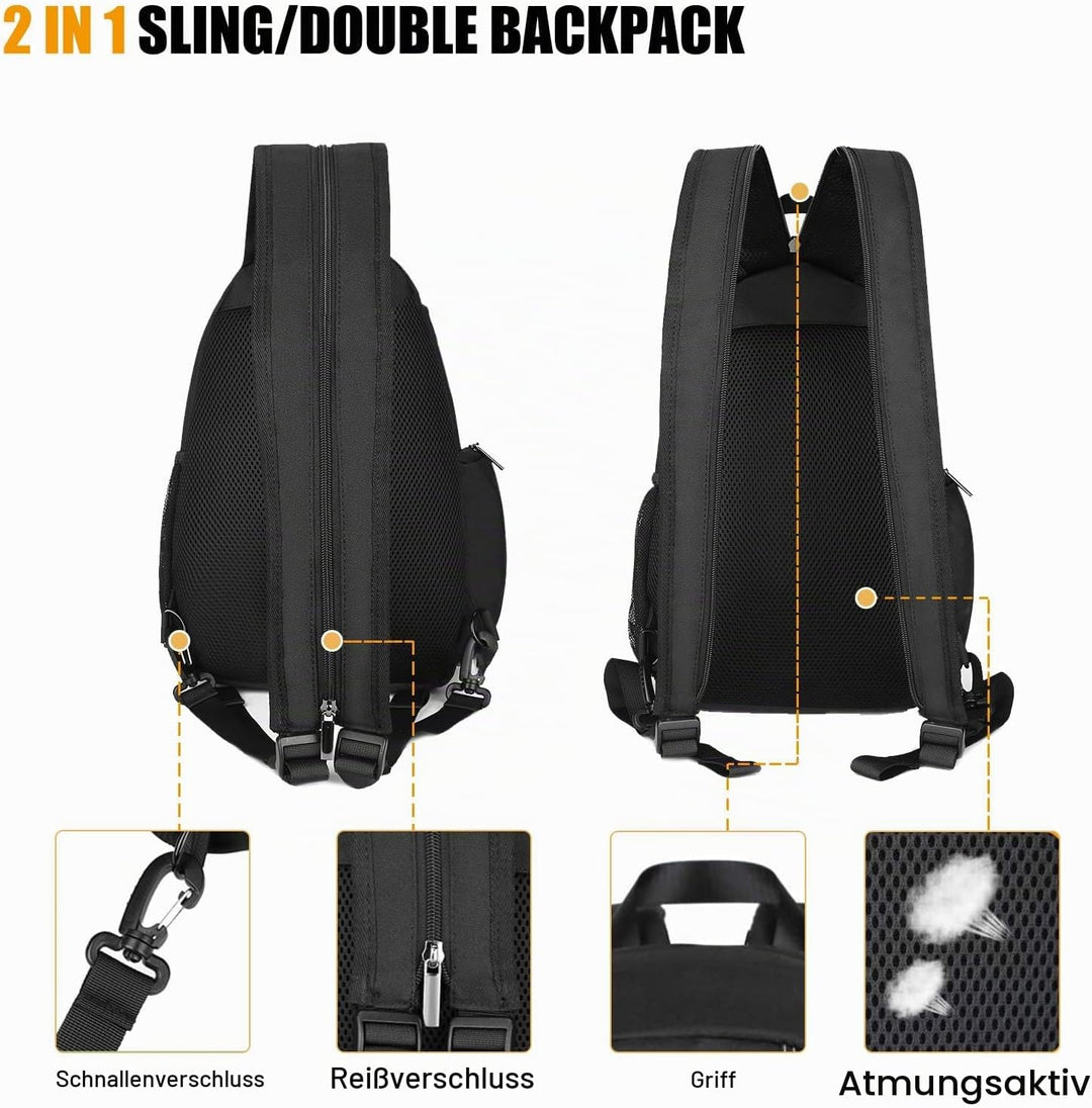 BAIGIO Multifunktional Kamerarucksack DSLR Kameratasche Fotorucksack Brusttasche Wasserabweisend Kam