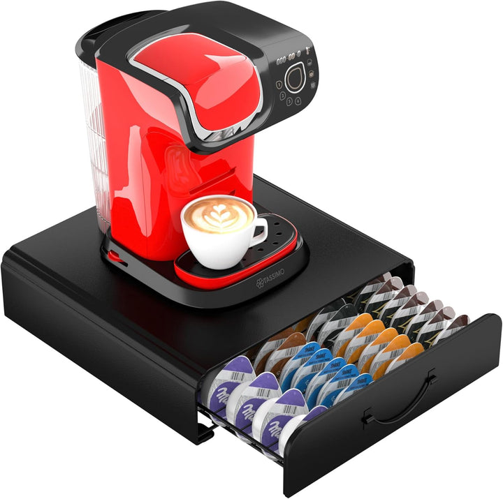 64 Kapsel kapselhalter für Tassimo Kapselschublade Schublade, Metall Kaffeekapselhalter Kapselspende
