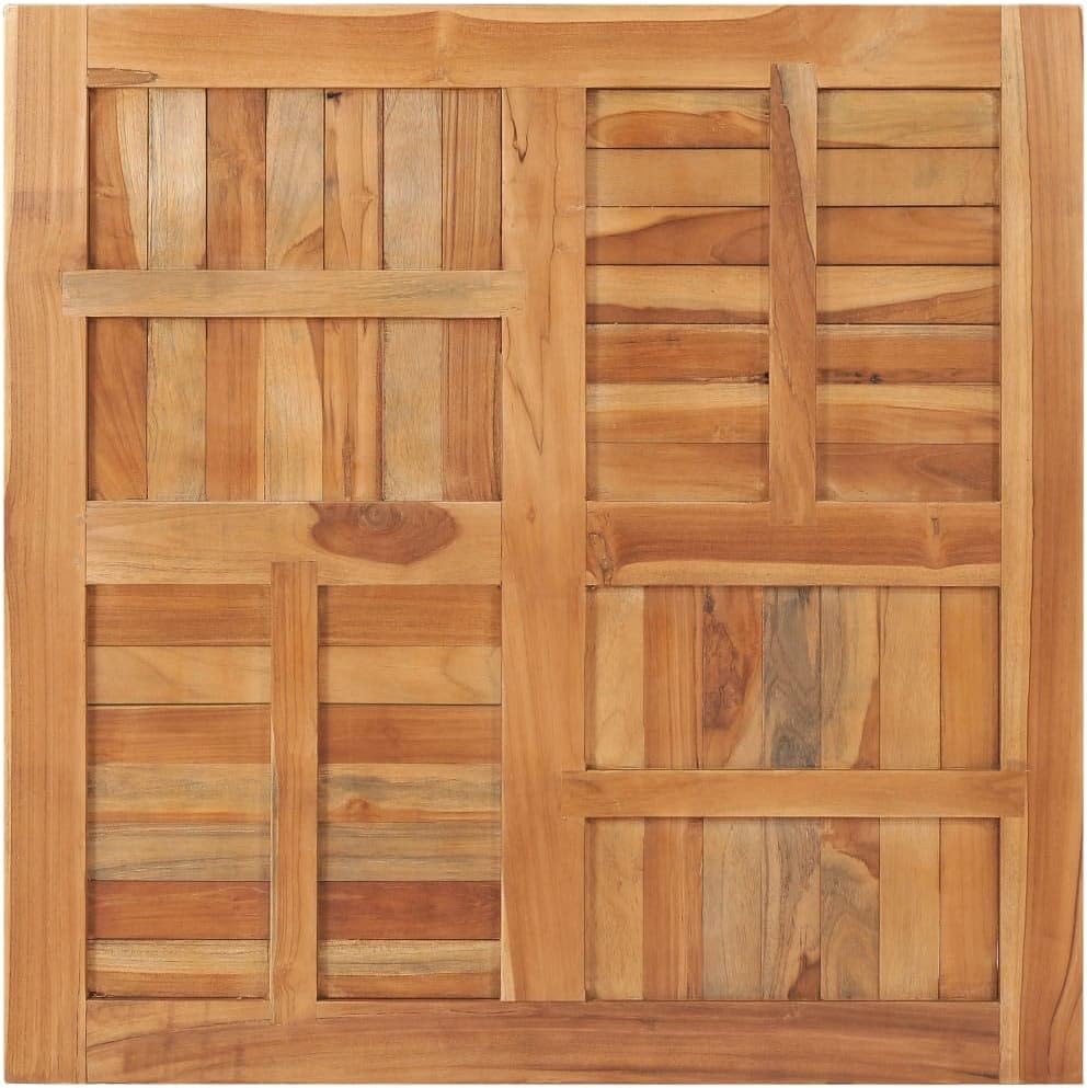 BADJAS Tischplatte Massivholz Teak Quadratisch Schreibtischplatte, DIY Stabile Esstisch, Schreibtisc