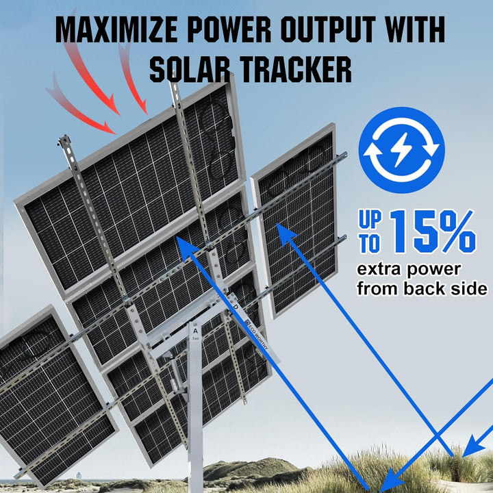 ECO-WORTHY 240W Bifazial Solarpanel, 2 Stücke 120W Monokristallines Solarmodul Ideal zum Aufladen vo