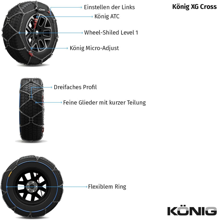 KÖNIG XG Cross 218 - Schneeketten, 218