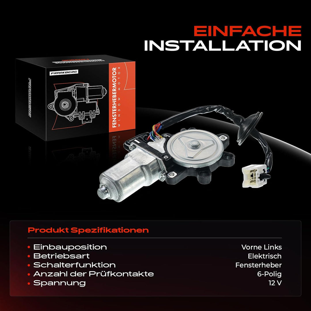Frankberg Fensterheber Motor Vorne Links Kompatibel mit 350Z Z33 Alle Motoren Coupe 2002-2009 80731C