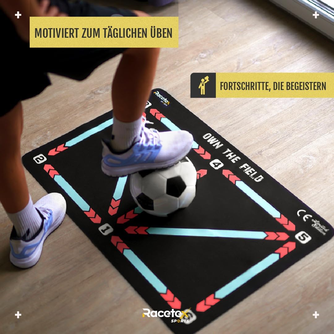 Fussballmatte Training Kinder 90x60 cm – Rutschfeste und Langlebige Fussballmatte – Die Kickmatte fü
