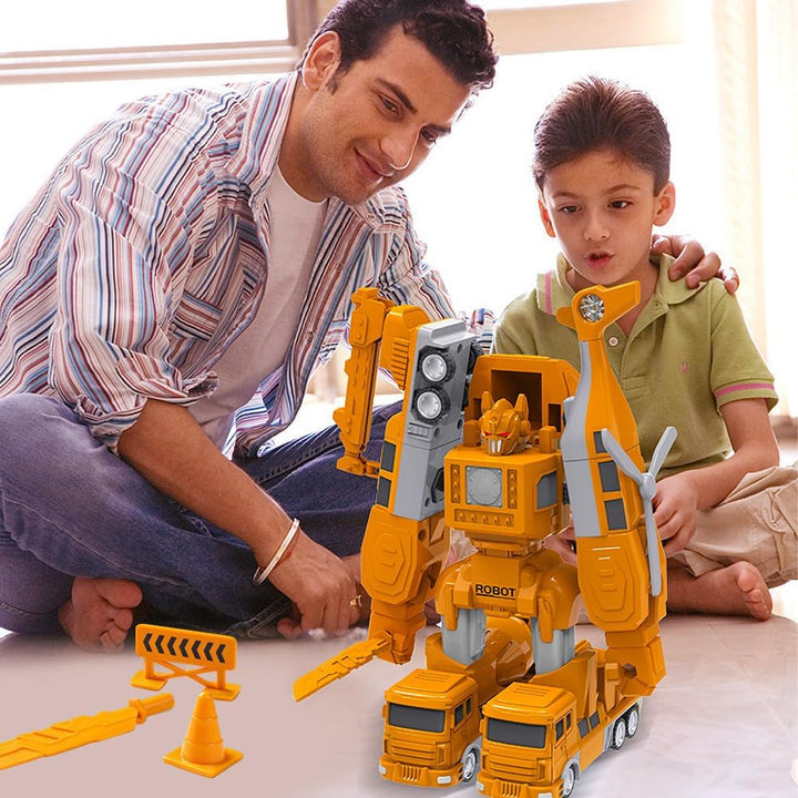 Mineup Magnetische Transform Spielzeug für Kinder, 26pcs Baustellenfahrzeuge Auto Spielzeugset, Robo